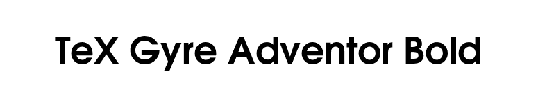 TeX Gyre Adventor Bold font preview