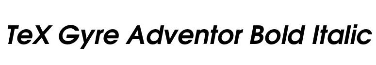 TeX Gyre Adventor Bold Italic font preview