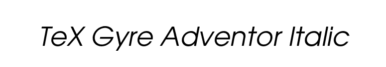 TeX Gyre Adventor Italic font preview