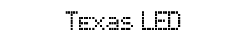 Texas LED font preview