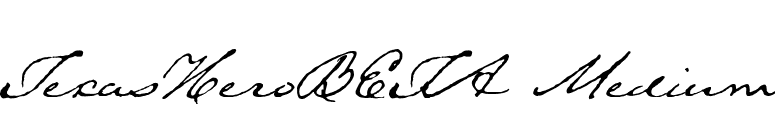 TexasHeroBETA Medium font preview