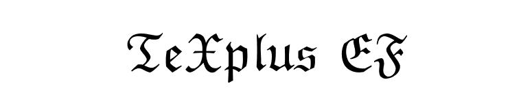 TeXplus EF font preview