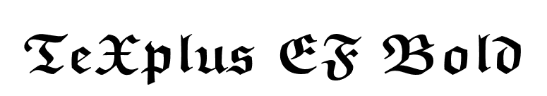 TeXplus EF Bold font preview