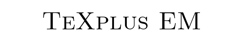 TeXplus EM font preview