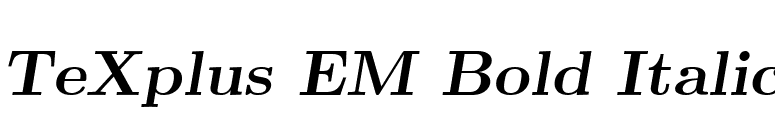 TeXplus EM Bold Italic font preview