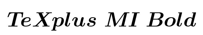 TeXplus MI Bold font preview