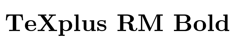 TeXplus RM Bold font preview