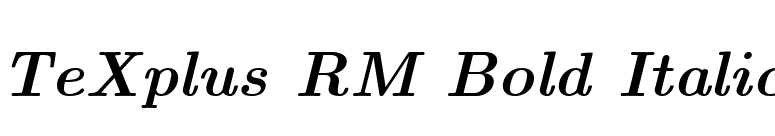 TeXplus RM Bold Italic font preview