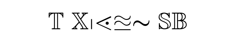 TeXplus SB font preview