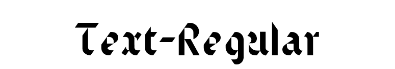 Text-Regular font preview