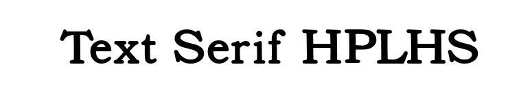 Text Serif HPLHS font preview