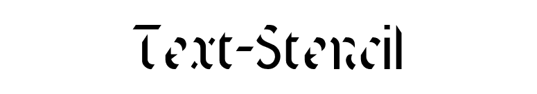 Text-Stencil font preview