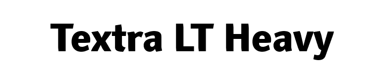 Textra LT Heavy font preview
