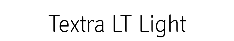 Textra LT Light font preview