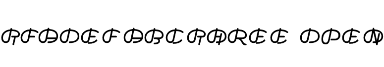 TFAdefabcThree-Open font preview