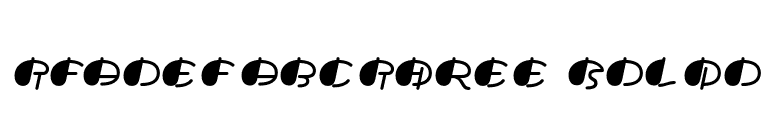 TFAdefabcThree-Solid font preview