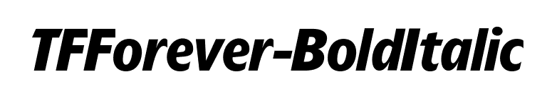TFForever-BoldItalic font preview