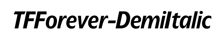 TFForever-DemiItalic font preview