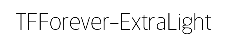 TFForever-ExtraLight font preview