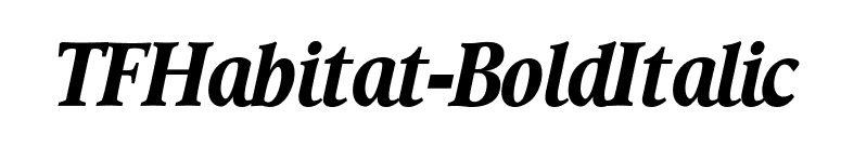 TFHabitat-BoldItalic font preview