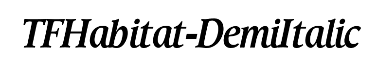 TFHabitat-DemiItalic font preview
