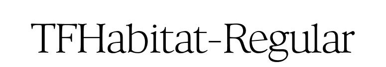 TFHabitat-Regular font preview