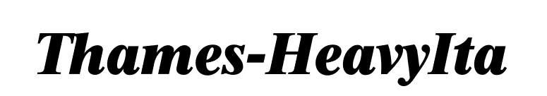 Thames-HeavyIta font preview