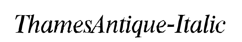 ThamesAntique-Italic font preview