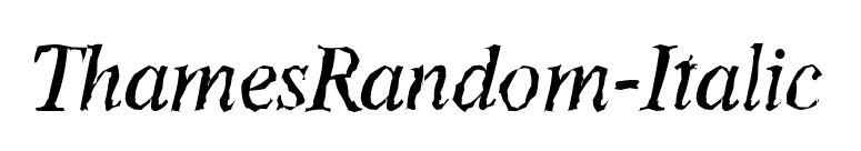 ThamesRandom-Italic font preview