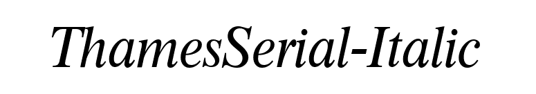 ThamesSerial-Italic font preview