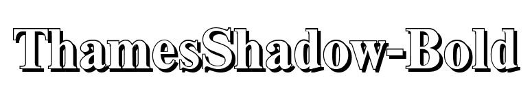ThamesShadow-Bold font preview
