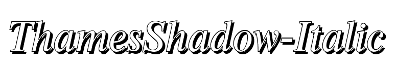 ThamesShadow-Italic font preview