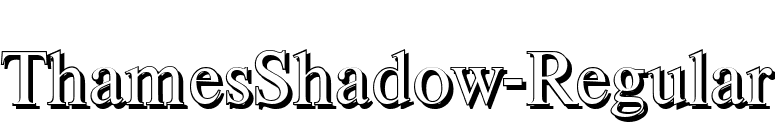 ThamesShadow-Regular font preview