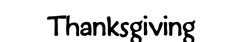 Thanksgiving font preview