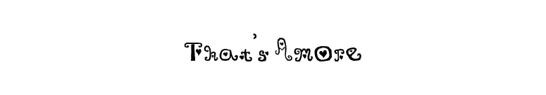That's Amore font preview
