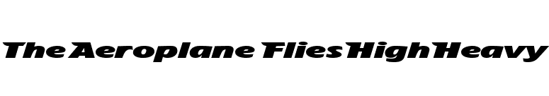 The Aeroplane Flies High Heavy font preview