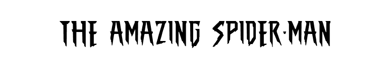 THE AMAZING SPIDER-MAN font preview