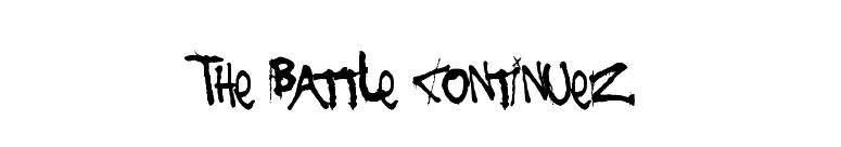 The Battle Continuez font preview