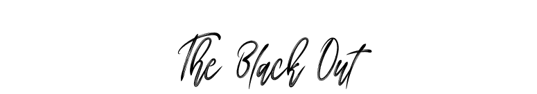 The Black Out font preview