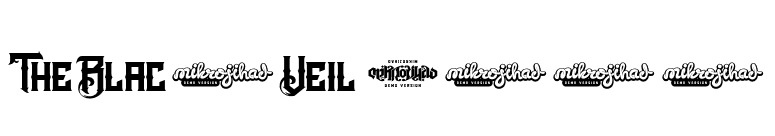 The Black Veil DEMO font preview