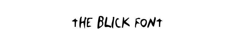 The Blick Font font preview
