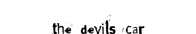 the devils car font preview
