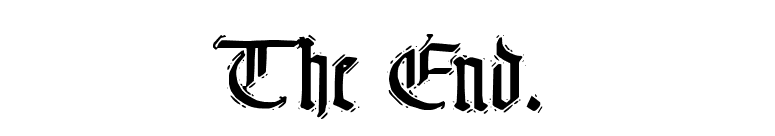 The End. font preview