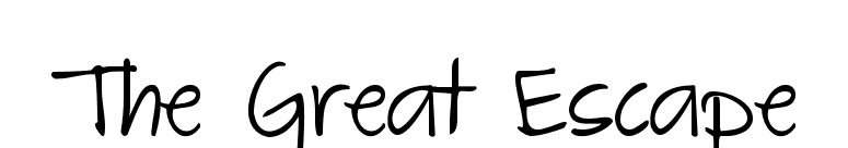 The Great Escape font preview
