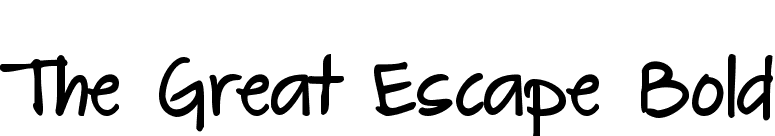The Great Escape Bold font preview