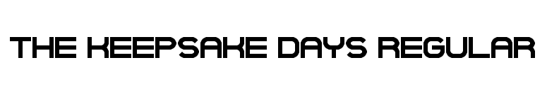 The Keepsake Days Regular font preview