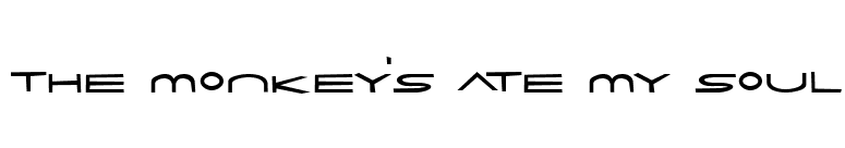 the monkey's ate my soul font preview