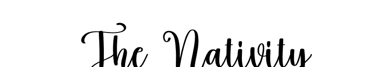 The Nativity font preview