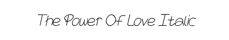 The Power Of Love Italic font preview