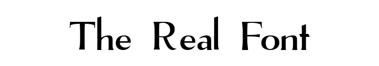 The Real Font font preview